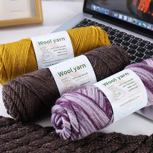 500g Gradient Color Rainbow Alpaca Wool Yarn for Chunky Hand