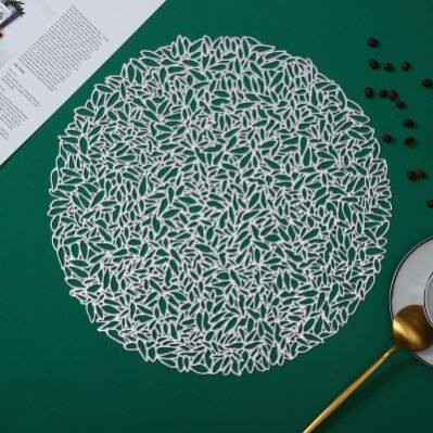 PVC placemat hibiscus flower table mat non-slip insulation