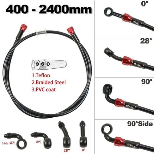 Motorcycle Brake Hose Dirt Bike Braided Steel Hydraulic Rein