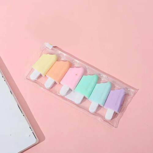 6 Pcs/Lot Cute Cartoon Highlighters School Office Stationery