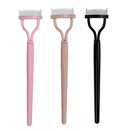 Portable Eyelash Brush Comb Mascara Curl Eye Lash Stainless