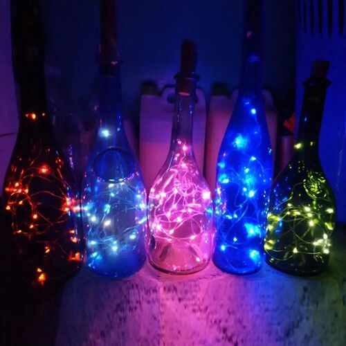 Solar Powered 10LED 20LED Wine Bottle Lights Cork Shape Fair