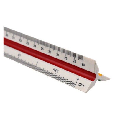 SOSW-1:20/25/50/75/100/125 Plastic Triangular Scale Ruler