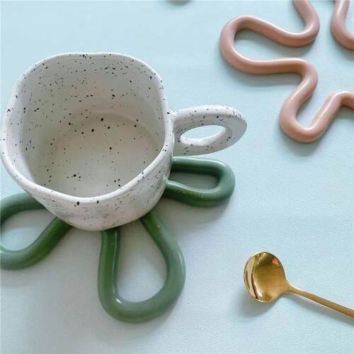 Geometrical Heat Resistant Silicone Mat Drink Cup Coasters N