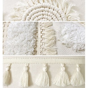 Wool knit tassel pillow pillow sofa cushion pillowcase soft