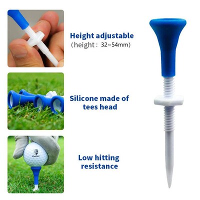New Blue Plastic Golf Tees Height can be adjusted freely Mor