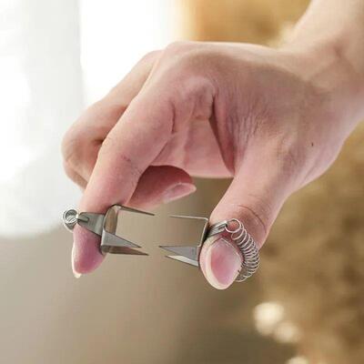 Pottery Glaze Tools Fingertip Dip Glaze Clip Stainless Steel