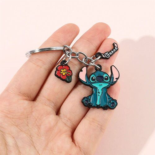 Stitch Keychain Metal Enamel Pendant Keyrings Cute Stitch Ke
