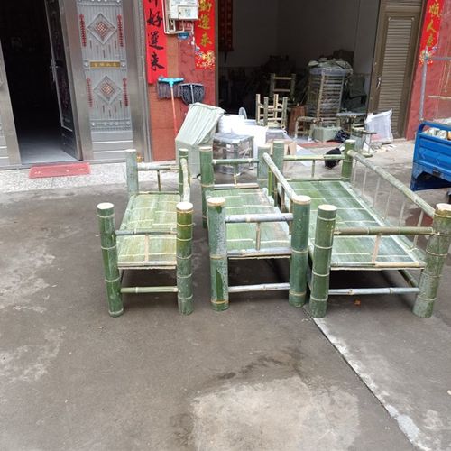 纯手工竹床竹罗汉床竹躺椅竹椅子靠背椅名宿凉床竹子床农庄椅小椅