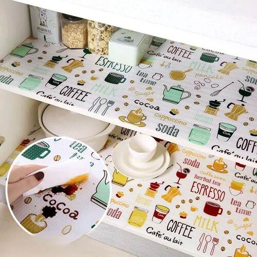1 Roll Kitchen Table Mat Drawers Cabinet Shelf Liners Abstra