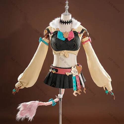 Latest Genshin Impact Varesa Cosplay Costumes Wig Shoes Bare