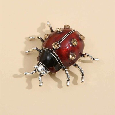 Ju Yue glaze seven-star ladybug brooch suit collar pin fashi