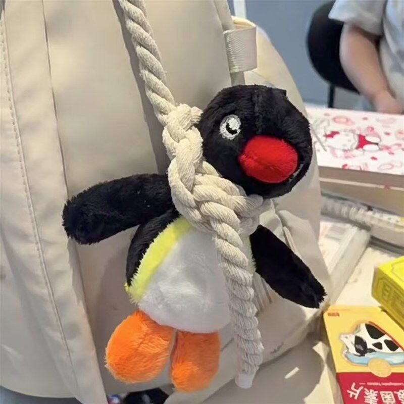 pingu挂件企鹅吊索毛绒玩具玩偶搞怪公仔背包书包钥匙扣包包挂饰图片
