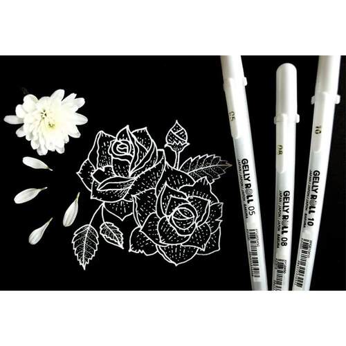 3PCS SAKURA Gelly Roll Gel Pens Highlight Marker for Journal