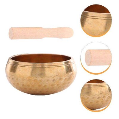 Music Bowl Professional Meditation Yoga Copper Sing Wood