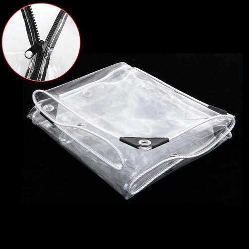 2x3M Garden Pergola Transparent Tarpaulin Zipper Door Balcon