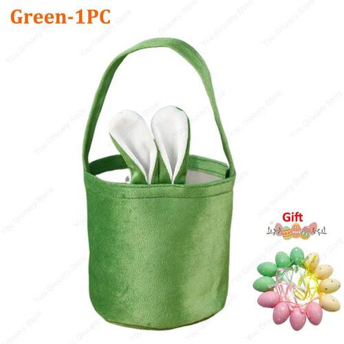 Easter Basket Bag Bunny Decorations Cute Cartoon Ears Candy