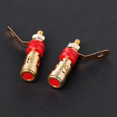 10PCS Brass Speaker Binding Post Spring Loaded Press Subwoof