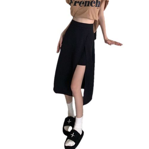 Irregular suit skirt female high waist retro style design se