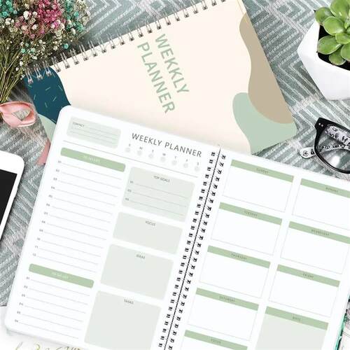 A5 2025 Planners Spiral Notebook 52 Weeks Daily Weekly Agend