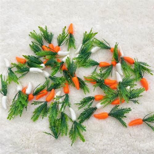 10Pcs Artificial Carrot Mini Plastic radish Decoration Mini