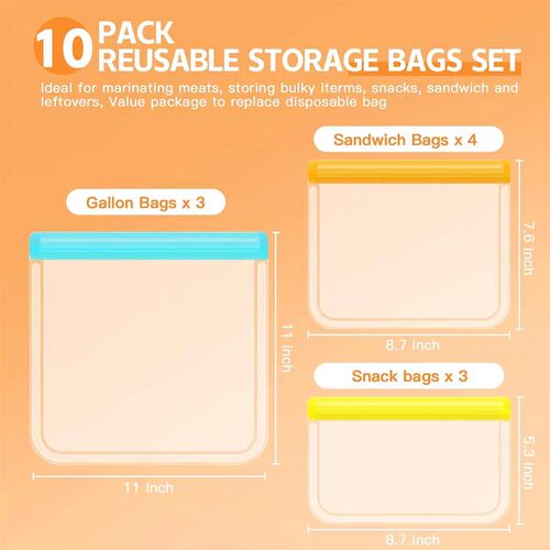 Reusable Food Storage Bags  Freezer Bags Lunch Bag Sandwich