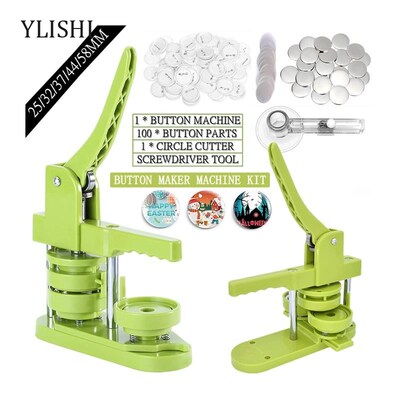Badge Pin Button Maker Machine DIY 25/32/37/44/58MM Badges S