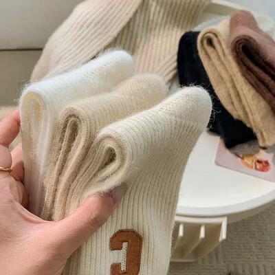 Luxury Women Wool Socks Warm Winter Thick Cashmere Casual Ja