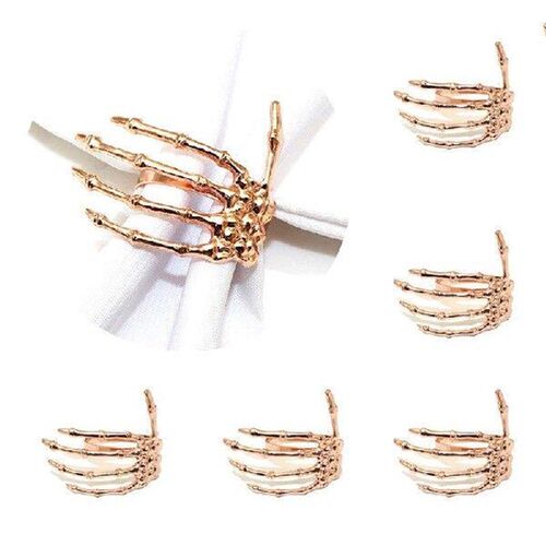 Halloween Napkin Rings Skeleton Hand Napkin Ring Holders