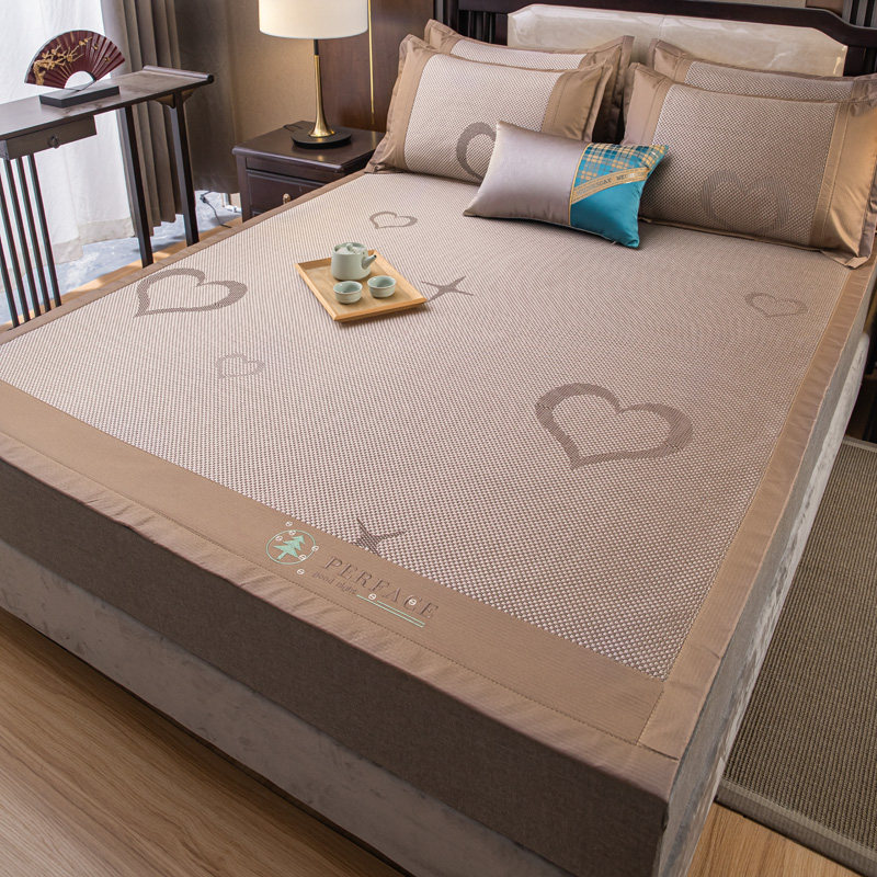 高端冰藤席床笠款夏季冰丝凉席床罩可折叠防滑全包席子三件家用,床上用品,藤席,淘宝优惠券,粉丝福利购,淘宝优惠卷