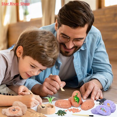 Educational Toys Dinosaur Eggs Archaeological Dig Kit Gemsto