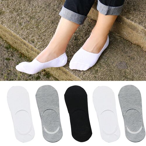 6pcs/3pair Summer Invisible Boat Socks Womens Short Socks L