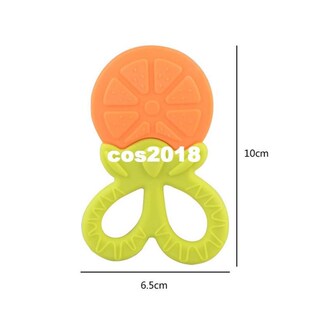 Safe Silicone Baby Teether Fruit Orane Shape Teeth Toy Baby