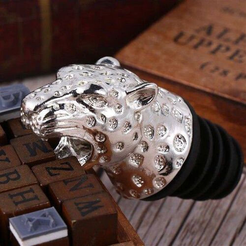 Accessories Leopard Head Shape Pourer Whisky Bottle Stopper