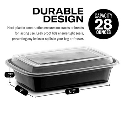 Meal Prep Containers Food Storage Take Out Bento Lunch Box