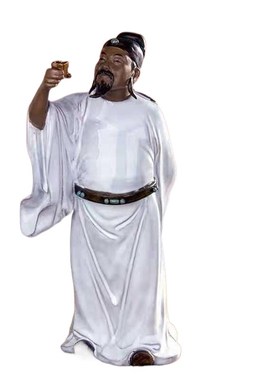 石湾公仔陶瓷李白醉酒手工家居装饰摆件酒馆文人诗人李白杜甫盆景