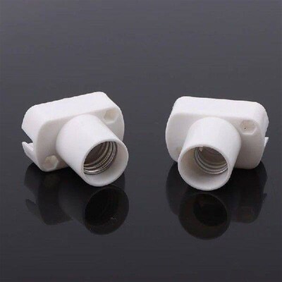 1Pc White Mini Screw Lamp Base E12 E14 E17 Supporto Lamp