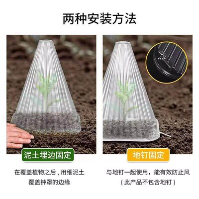 Vegetable plant cover for seedlings, young melon and vegetab