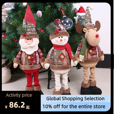 2022 Christmas Tree Decorations Elk Santa Snowman For New Ye