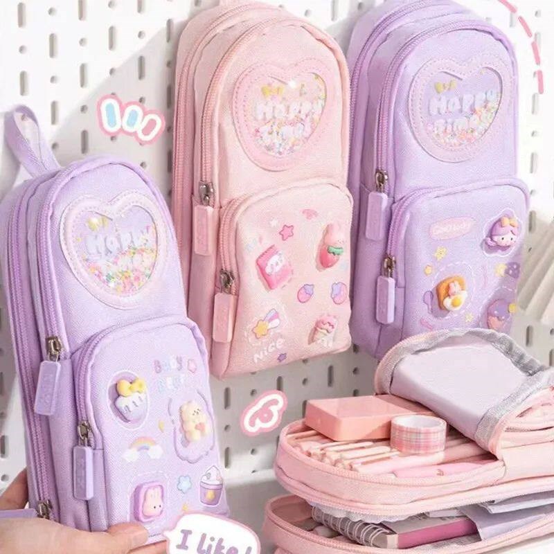 Cute Pencil Box Large Capacity Pencil Case for Students Stat图片