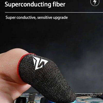 2 Pcs Breathable Finger Sleeves For Gaming Touchscreen
