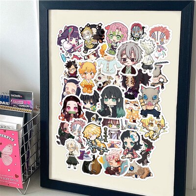 60pcs Cute Cartoon Anime Demon Slayer Anime Stickers Decorat
