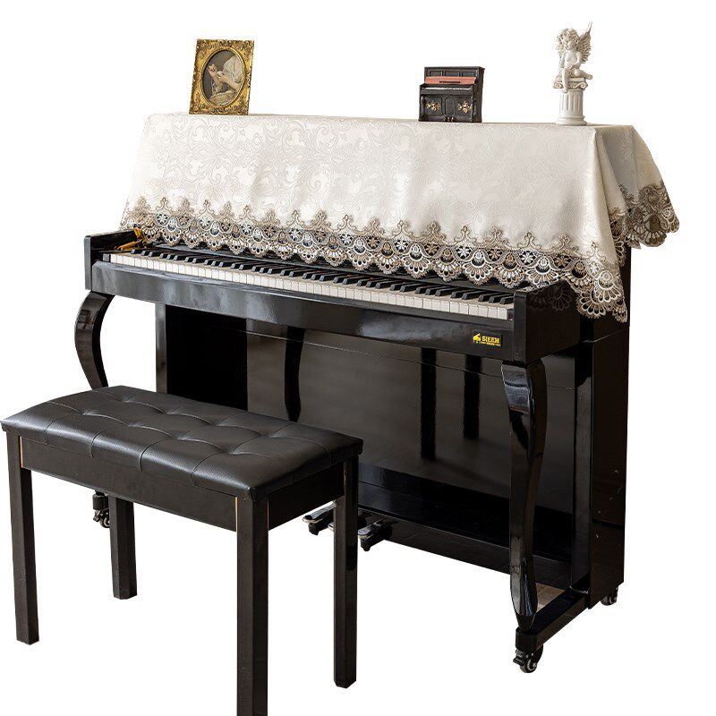 蕾丝钢琴罩半罩欧式钢琴巾盖巾刺绣布艺电钢琴防尘桌布全罩盖布