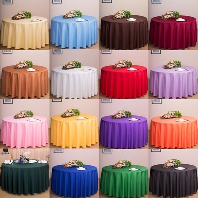 New skirt round table cloth white bright red brown custom