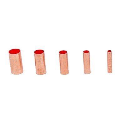 Pack of 250 Brass Wire Connectors Electrical Crimp Tube