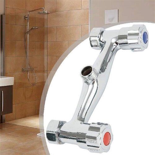 Bathroom Shower Mixer Valve Twin Outlet Valve Copper Hot