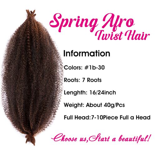 Marley Twist Afro Crochet Braids Soft Spring Kinky Hair For