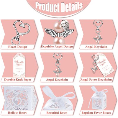 OurWarm  Baby Shower Favors Including Cute Angel Keychains B