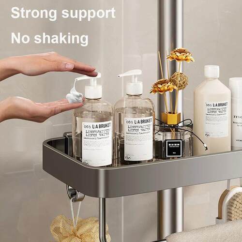 Bathroom Shower Storage Shower Gel Shampoo Rack Shower Rod R