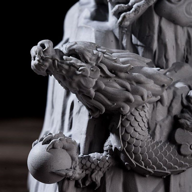 中式龙柱摆件鱼缸造景石桌面装饰品茶宠招财龙年摆件入户玄关家居,家居饰品,装饰摆件,淘宝优惠券,粉丝福利购,淘宝优惠卷